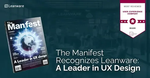 The Manifest Recognizes Leanware: A Leader in UX Design banner
